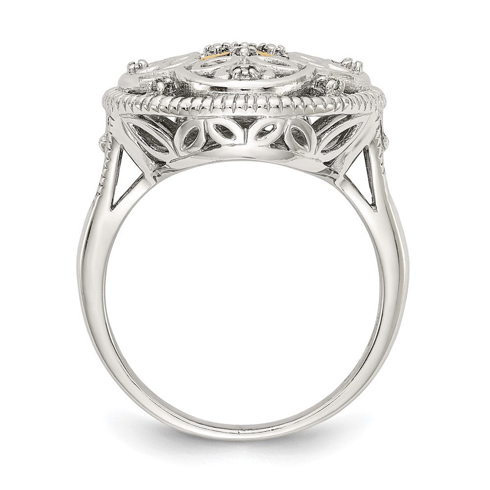 Shey Couture Rhodium-plated with Accent Diamond Vintage Ring - WBC