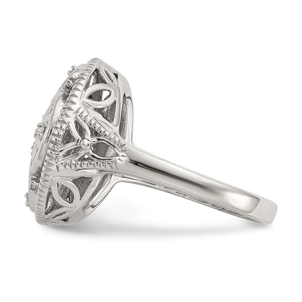 Shey Couture Rhodium-plated with Accent Diamond Vintage Ring - WBC