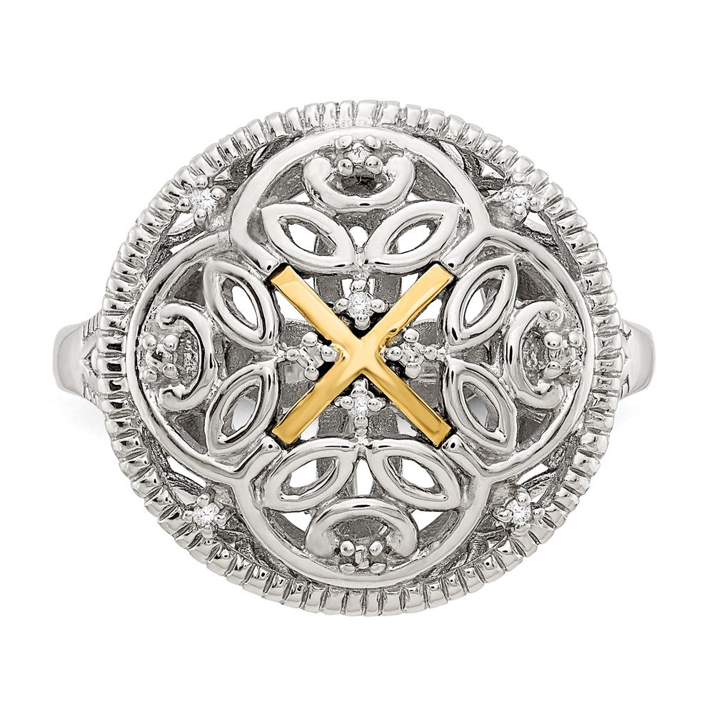 Shey Couture Rhodium-plated with Accent Diamond Vintage Ring - WBC
