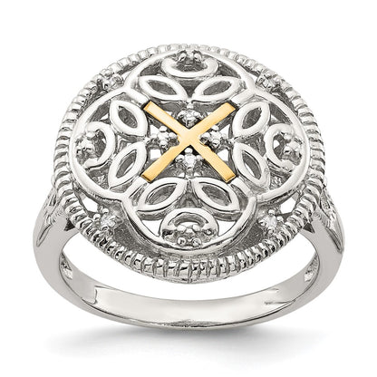 Shey Couture Rhodium-plated with Accent Diamond Vintage Ring - WBC