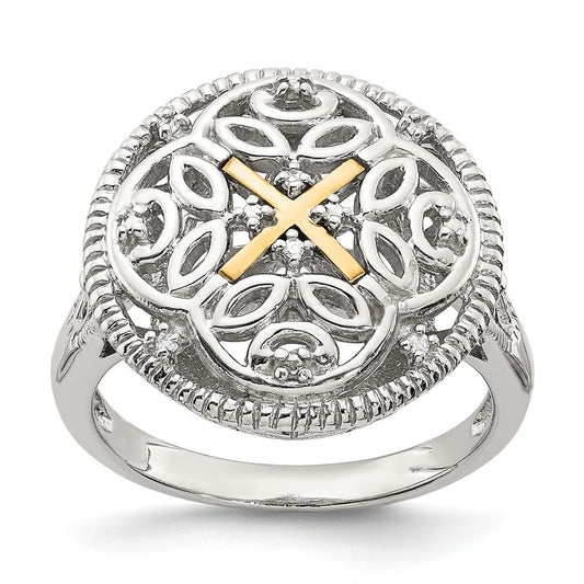 Shey Couture Rhodium-plated with Accent Diamond Vintage Ring - WBC