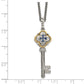 Shey Couture with Accent Antiqued Sapphire and Diamond Key Necklace - WBC