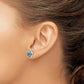 Shey Couture with Accent Antiqued Round Blue Topaz Post Earrings - WBC