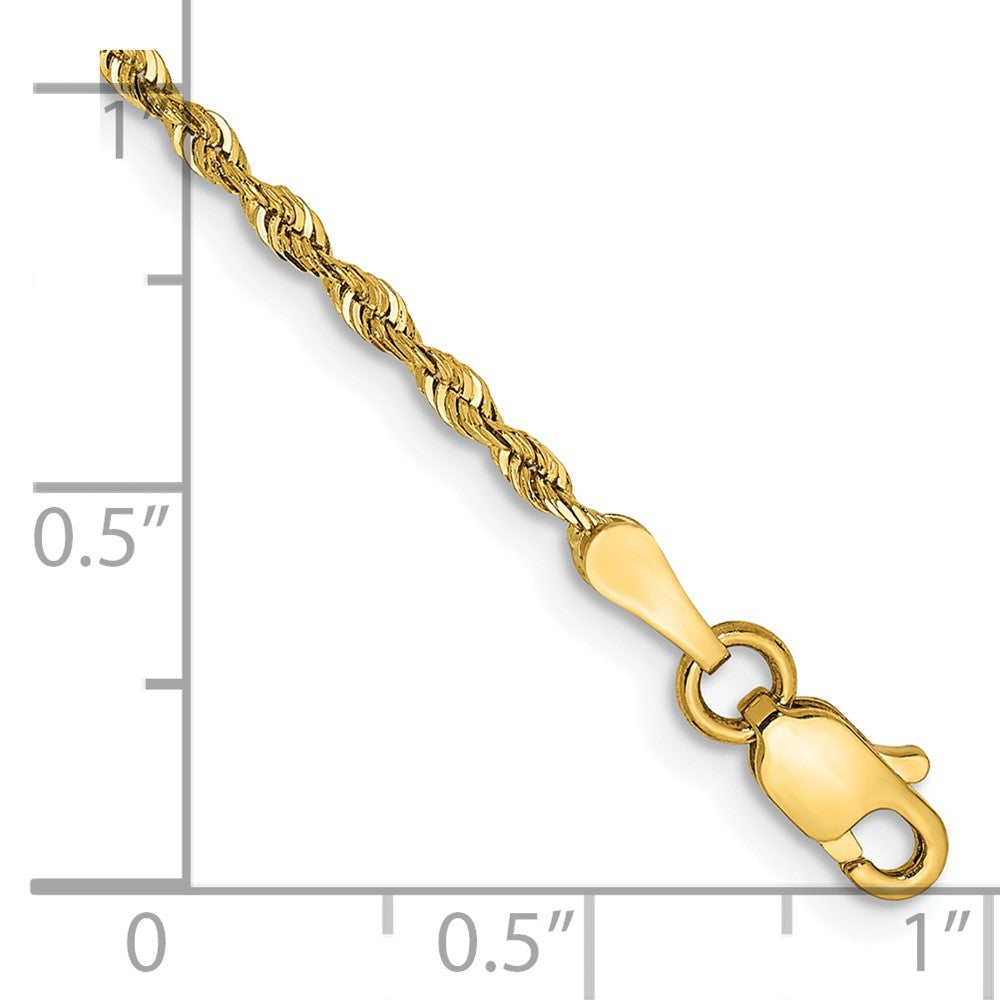 Diamond-cut Quadruple Rope Lobster Clasp Anklet - WBC