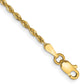 Diamond-cut Quadruple Rope Lobster Clasp Anklet - WBC