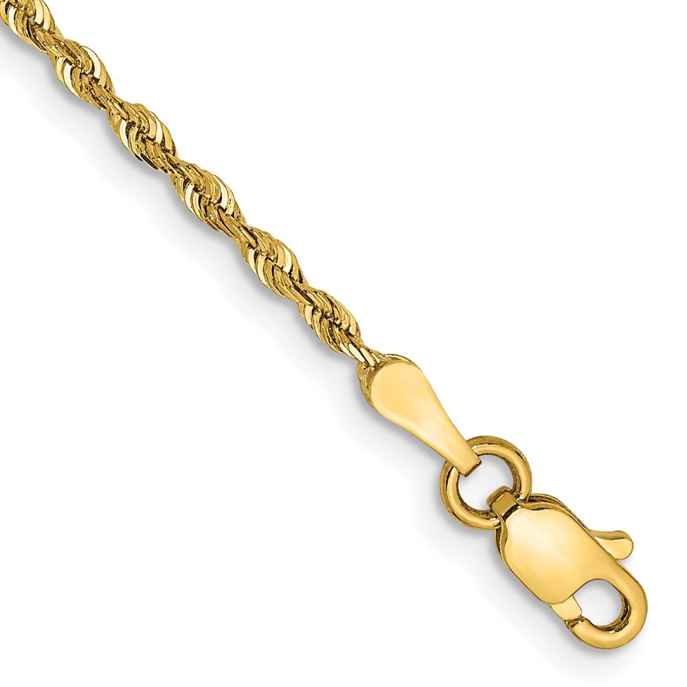 Diamond-cut Quadruple Rope Lobster Clasp Anklet - WBC