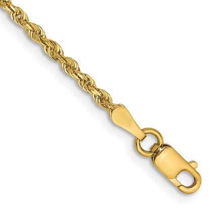 Diamond-cut Quadruple Rope Lobster Clasp Anklet - WBC