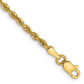 Diamond-cut Quadruple Rope Lobster Clasp Anklet - WBC
