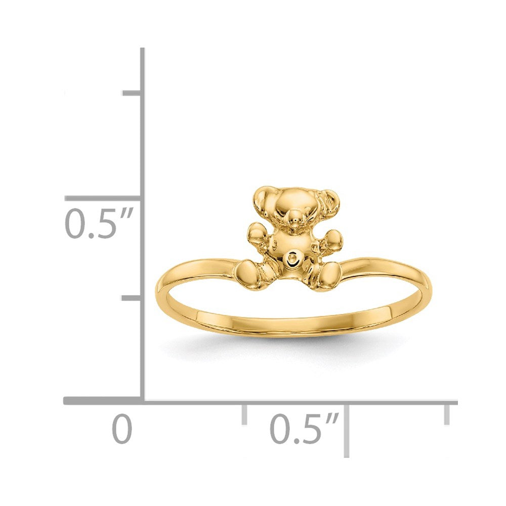 Polished Teddy Bear Baby / Childs Ring - WBC
