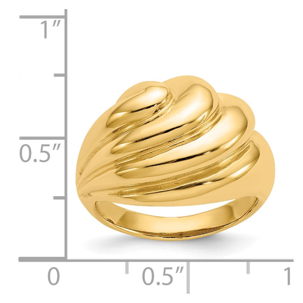 Polished Swirl Dome Ring - WBC