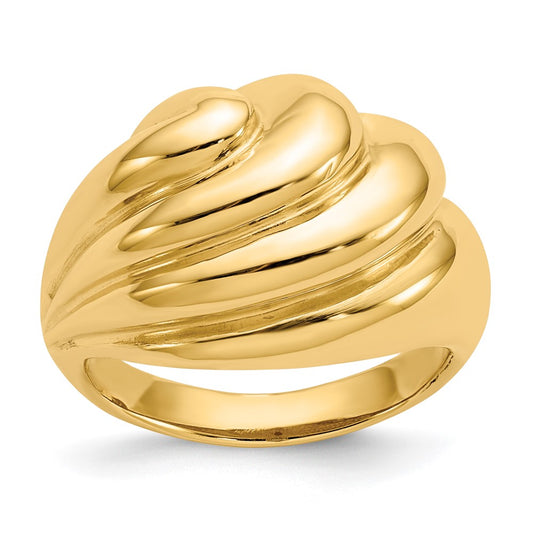 Polished Swirl Dome Ring - WBC