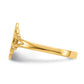 Closed Back Childs Polished Center Filigree Oval Signet Ring - WBC