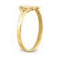 Closed Back Childs Polished Center Filigree Oval Signet Ring - WBC