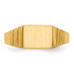 Satin Closed Back Baby Rectangular Signet Ring - WBC