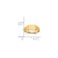 Satin Closed Back Baby Rectangular Signet Ring - WBC