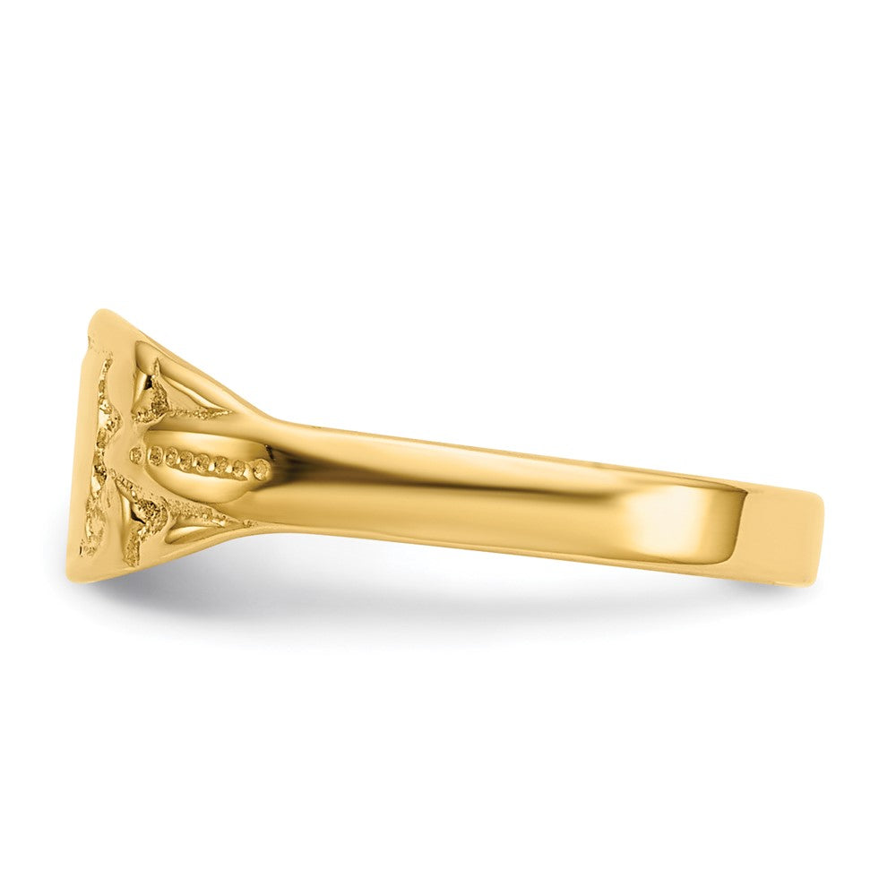 Polished Closed Back Baby Rectangular Signet Ring - WBC