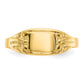 Polished Closed Back Baby Rectangular Signet Ring - WBC