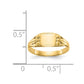 Polished Closed Back Baby Rectangular Signet Ring - WBC