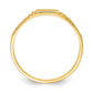 Polished Closed Back Childs Rectangular Signet Ring - WBC