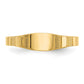 Polished Closed Back Baby Square Signet Ring - WBC