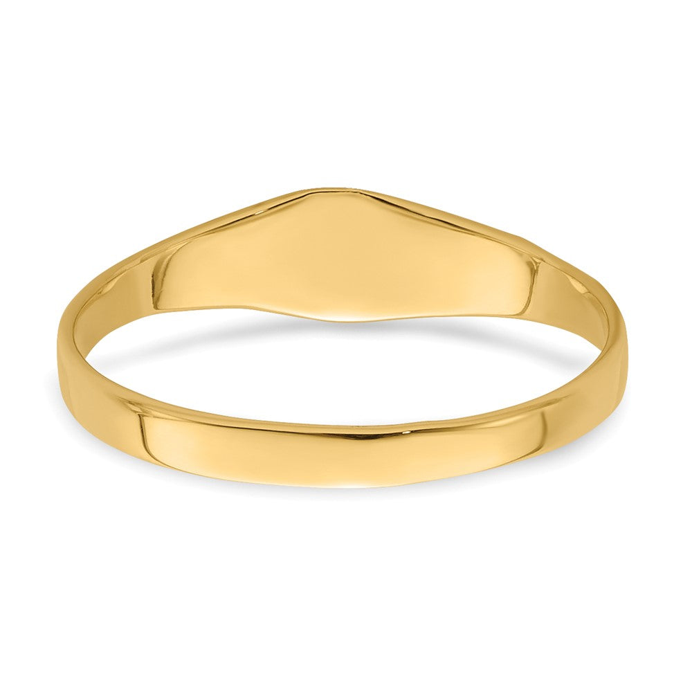 Polished Closed Back Baby Square Signet Ring - WBC