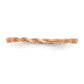 Diamond-cut Textured Rope Band Ring - WBC