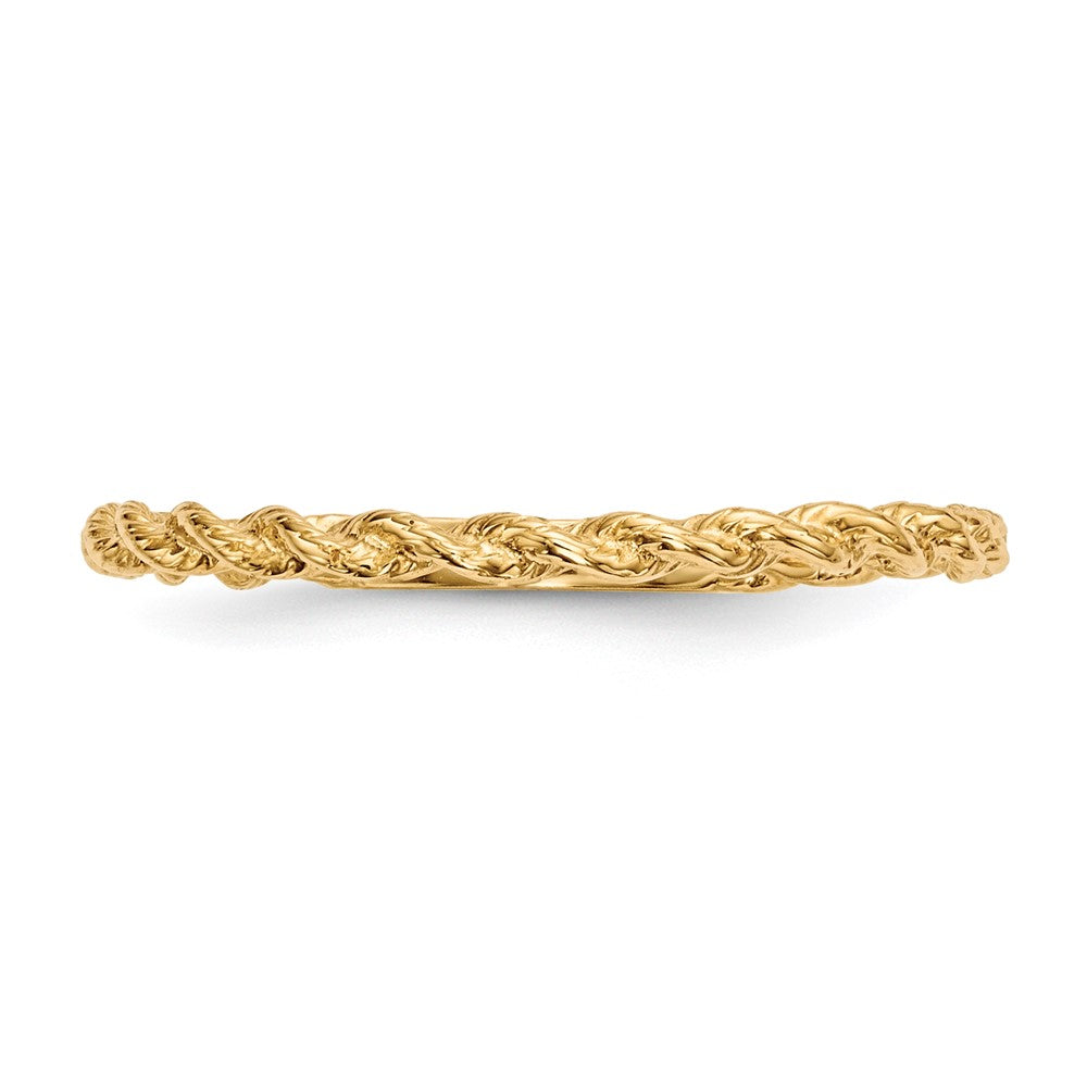 Polished Twisted Rope Ring - WBC