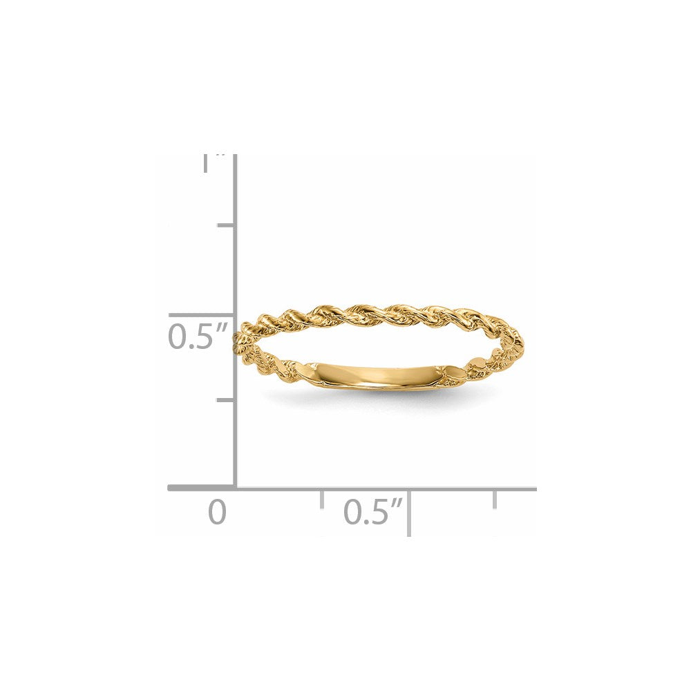 Polished Twisted Rope Ring - WBC