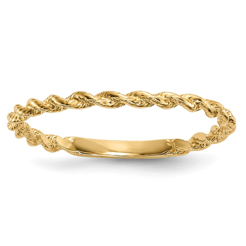 Polished Twisted Rope Ring - WBC
