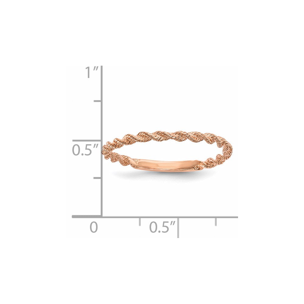 Polished Twisted Rope Ring - WBC