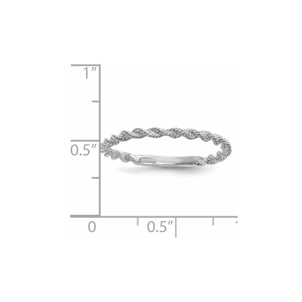 Polished Twisted Rope Ring - WBC