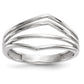 Polished Curved 4-Bar Ring - WBC