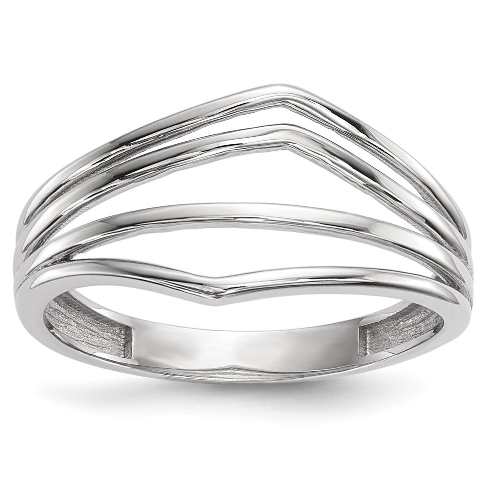 Polished Curved 4-Bar Ring - WBC