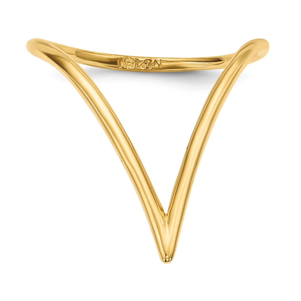 Polished Chevron Shaped Ring - WBC