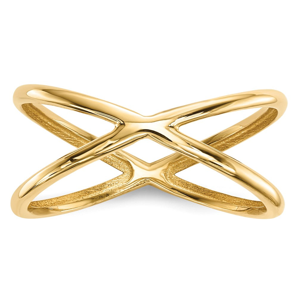 Polished Double Crisscross Ring - WBC