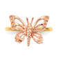 Two-tone Polished Butterfly Ring - WBC