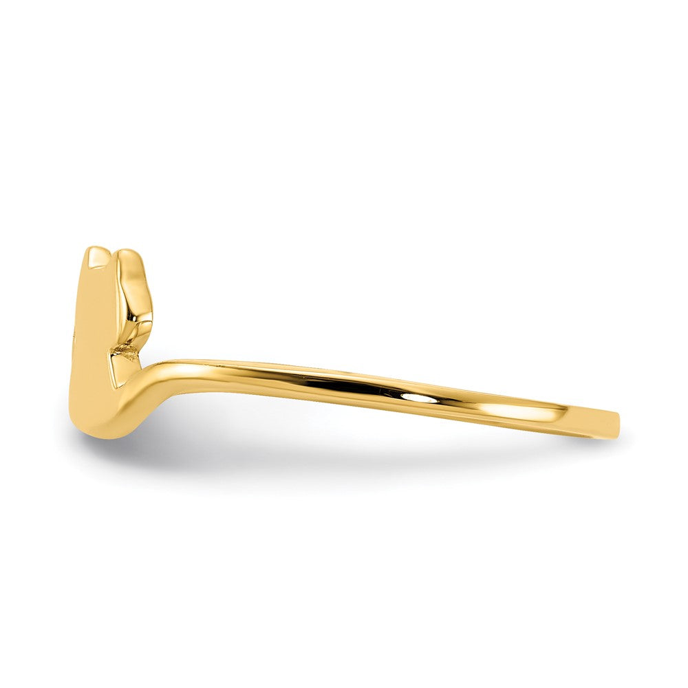 Polished Cat Adjustable Cuff Ring - WBC