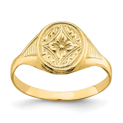 Oval Flower Baby / Childs Ring - WBC
