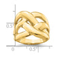 Polished Bold Basket Weave Dome Ring - WBC