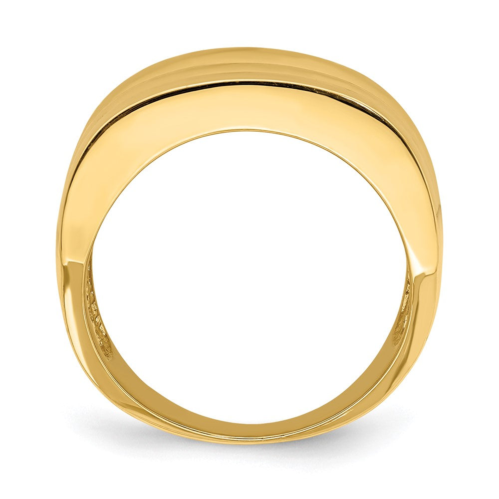 Polished Triple Ridge Dome Ring - WBC