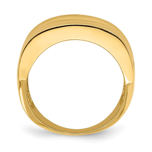 Polished Triple Ridge Dome Ring - WBC