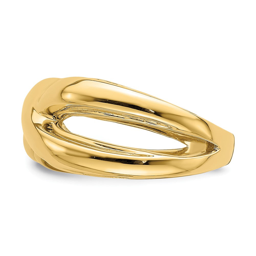 Polished with Cut Out Sides X Dome Ring - WBC
