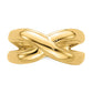 Polished with Cut Out Sides X Dome Ring - WBC
