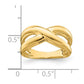 Polished with Cut Out Sides X Dome Ring - WBC