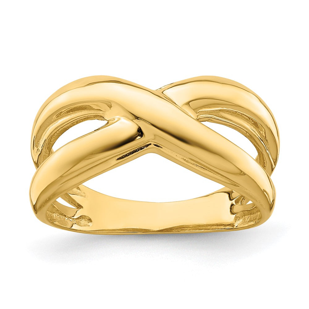 Polished with Cut Out Sides X Dome Ring - WBC