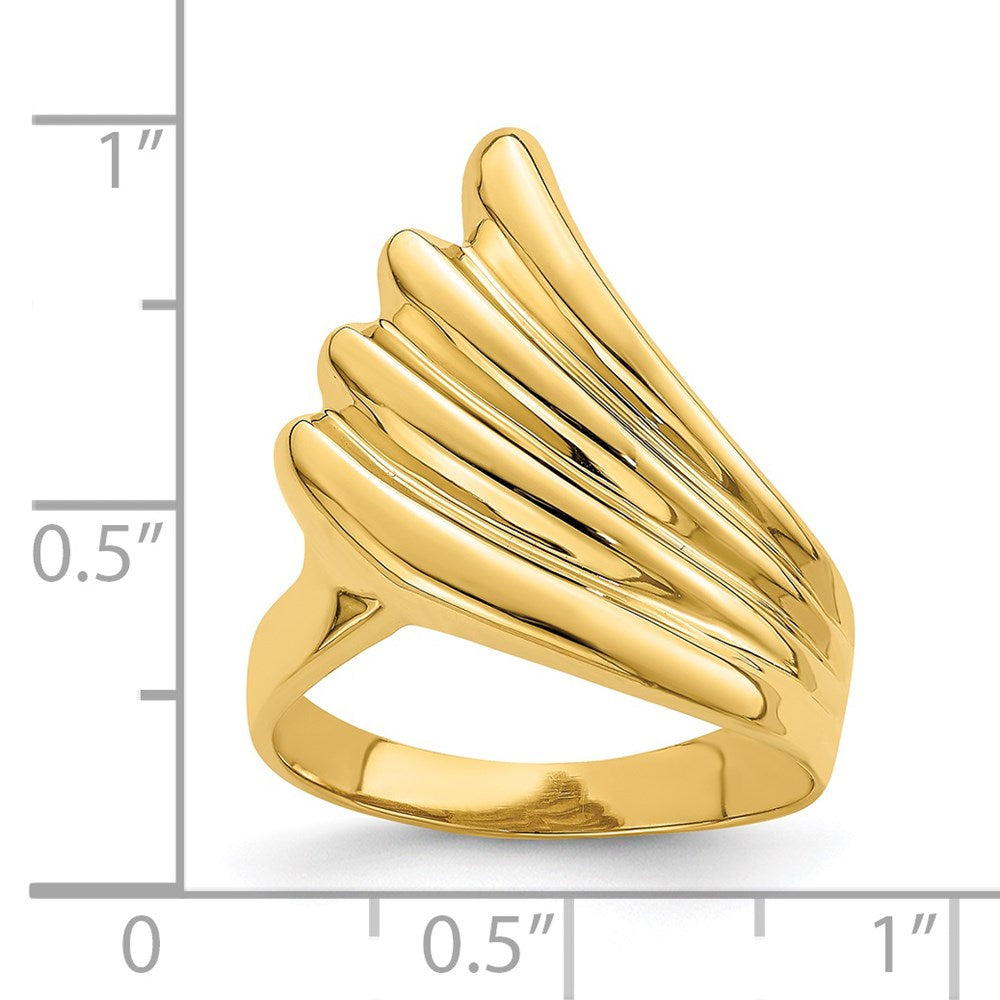 Polished Fish Tail Ring - WBC