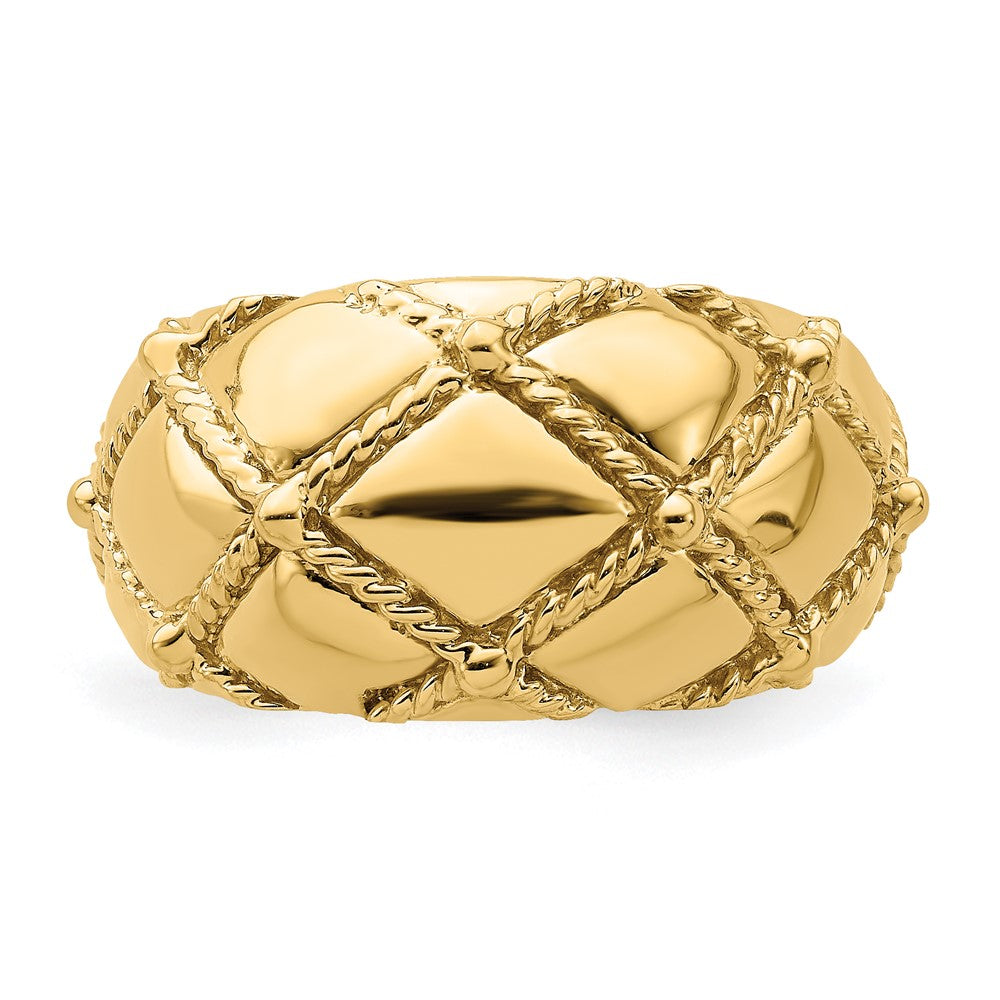Quilted Rope Solid Dome Ring - WBC