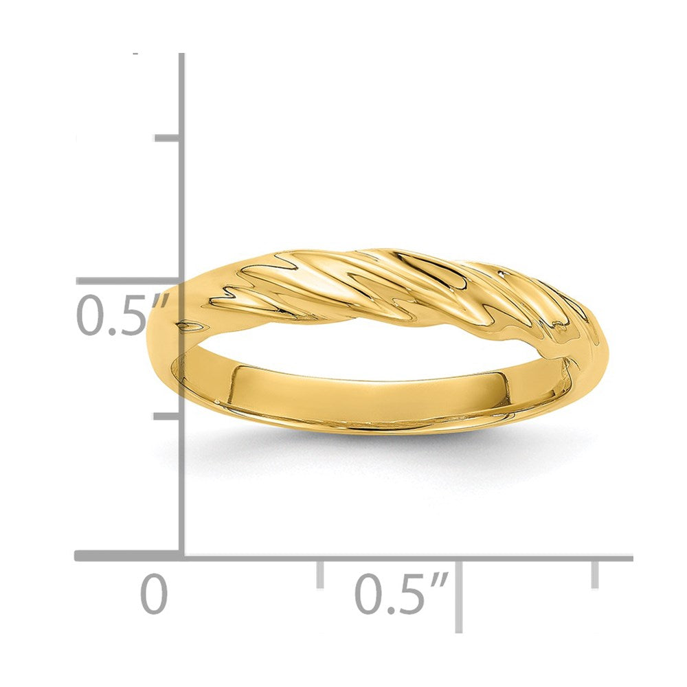 Polished Thin Ribbed Dome Ring - WBC