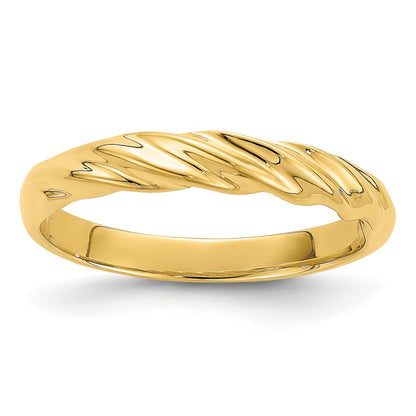 Polished Thin Ribbed Dome Ring - WBC