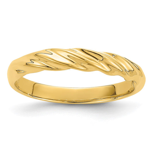 Polished Thin Ribbed Dome Ring - WBC